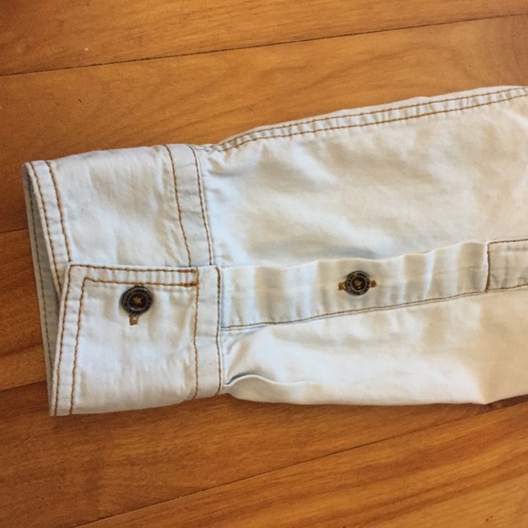 Mavi Faded Blue Roll Sleeves Button Down - Picture 8 of 13